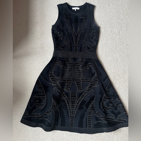 Sandro Black Textured Sleeveless Dress - Picture 2 of 10